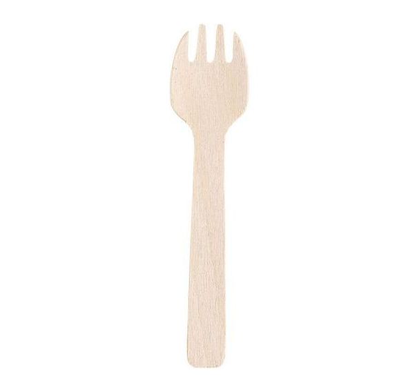 Fourchette en bois - Lot de 100 - Matfer
