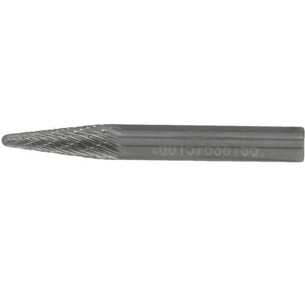 Fraise carbure conique bout rond 6x16x6x50mm double coupe