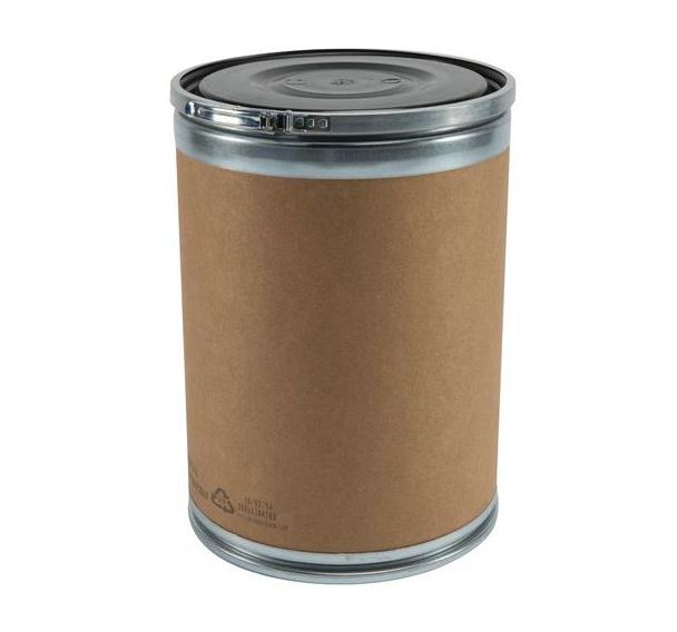 Fût 30 à 80L kraft avec couvercle plastique et cerclage