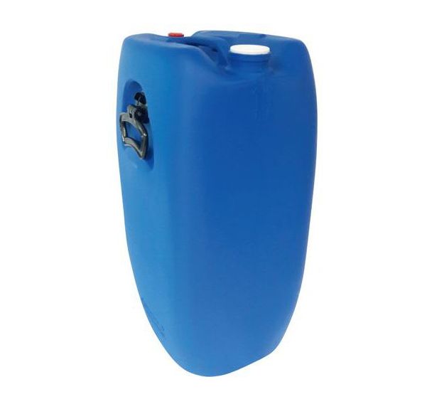 Fût 60L bleu rectangle avec 2 bondes homologuées