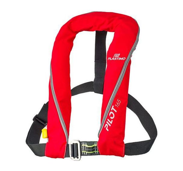 Gilet gonflable PILOT 165 ZIP AUTO +HARNAIS rouge