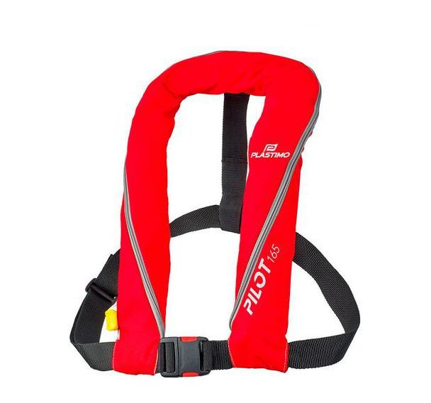 Gilet gonflable PILOT 165 ZIP MANUEL rouge