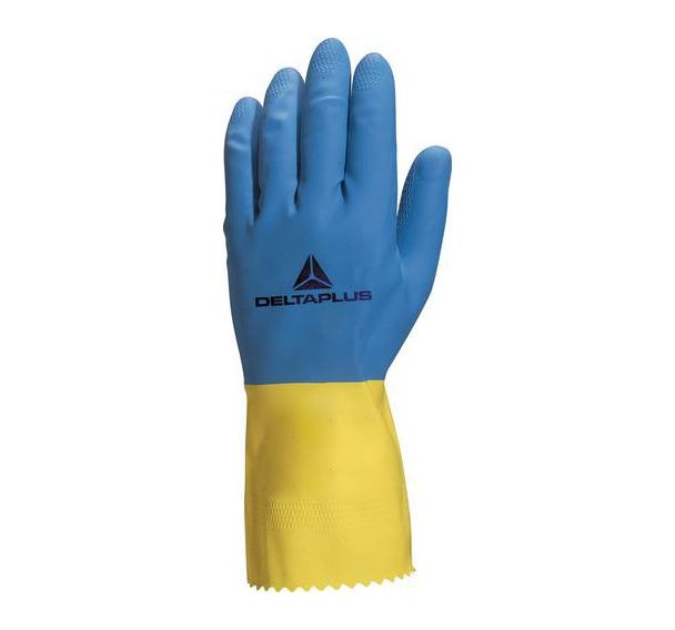 Gant Latex ménage floqué coton Duocolor VE330