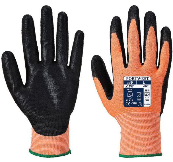 Gant anti-coupure niveau B Ambre mousse nitrile A643 - Portwest