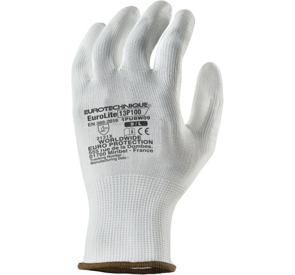 Gants Eurolite 13P100 J13 Polyéthylène blanc - Coverguard
