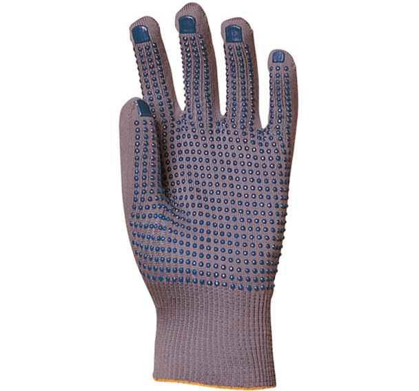 Gants Eurostrong 4380 J13 Polyamide gris picots PVC bleu - Coverguard