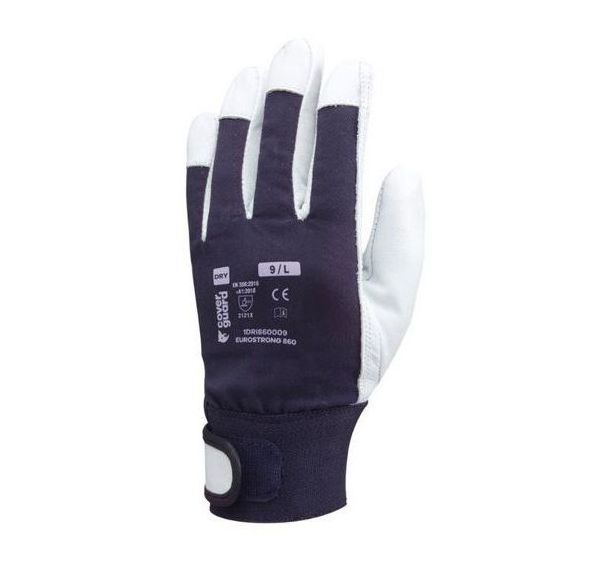 Gants Eurostrong 860 fleur caprin toile bleu velcro - Coverguard