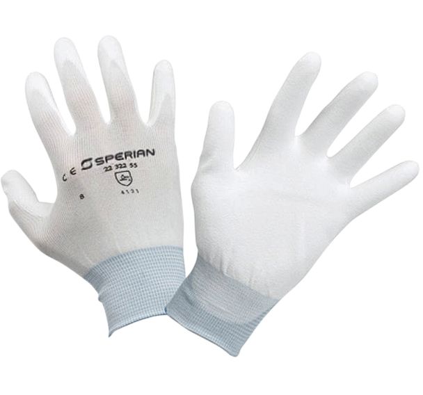 Gants Perfect Poly White Manipulation Taille 10 Blanc
