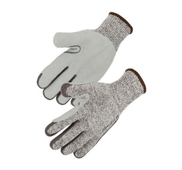 Gants anti-coupures D en croûte de cuir jauge 10 - Singer Safety
