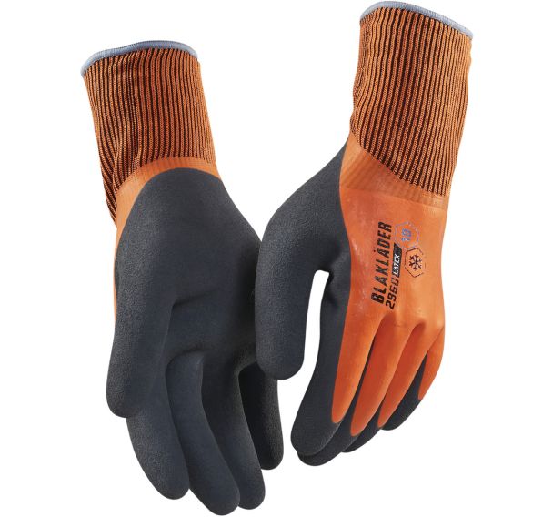 Gants artisan doublés en latex trempé - Orange - Blåkläder