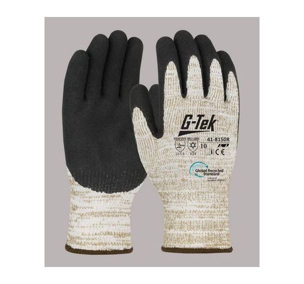 Gants de manutention G-TEK® en plastique recyclé enduction latex noir