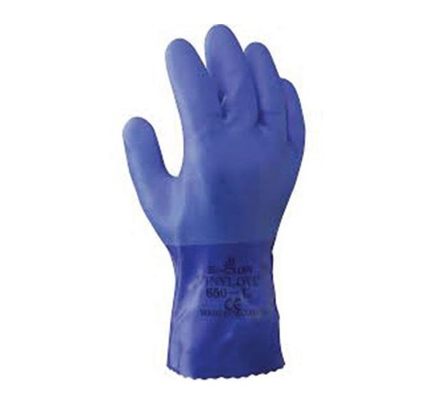 Gants de protection chimique 650 - Enduction PVC intégrale _Showa