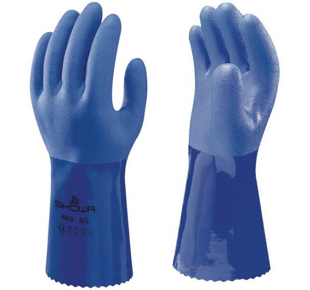 Gants de protection chimique 660 - Finition rugueuse _Showa