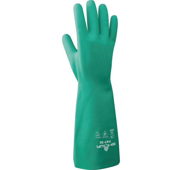 Gants de protection chimique 737 vert - Manchette extra-longue _Showa