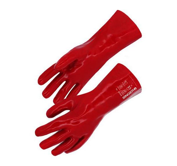 Gants de protection chimique PVC longueur 350mm PVC35 - Singer Safety