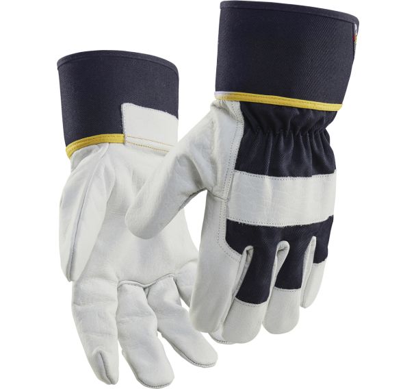 Gants de protection cuir de vache - Bleu/blanc - Blåkläder