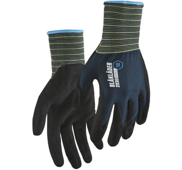 Gants de travail en nitrile sableux trempé - Bleu foncé - Blåkläder