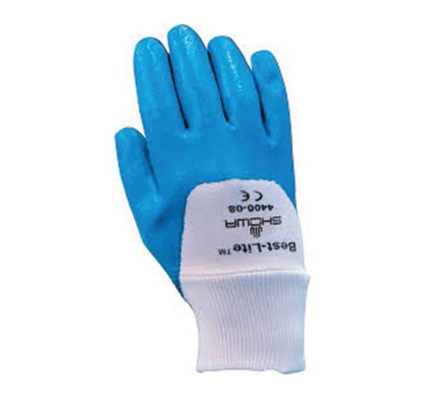 Gants grip polyvalents 4400 enduit nitrile bleu - Contact alimentaire