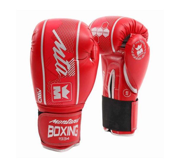 Gants initiation multiboxes Montana Hawk rouge - taille 6 oz