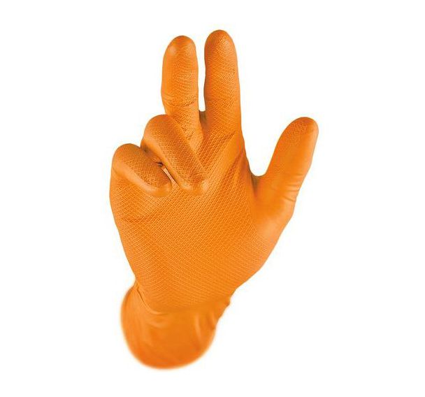 Gants jetables nitrile orange Grippaz - PIP