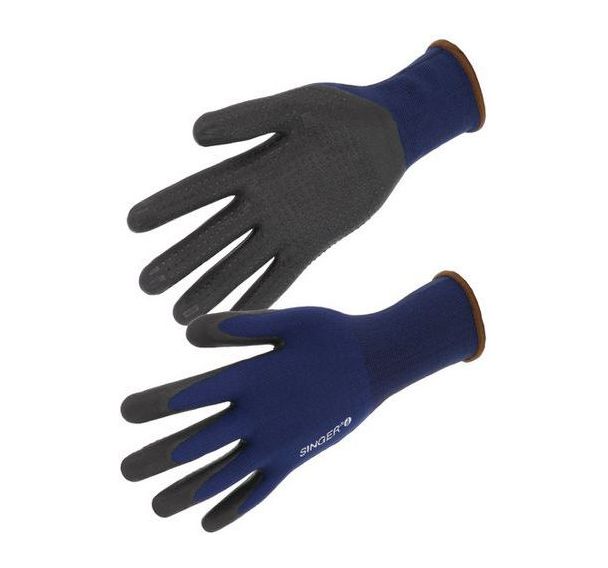 Gants nitrile mousse picots dos aere jauge 15 - Singer Safety