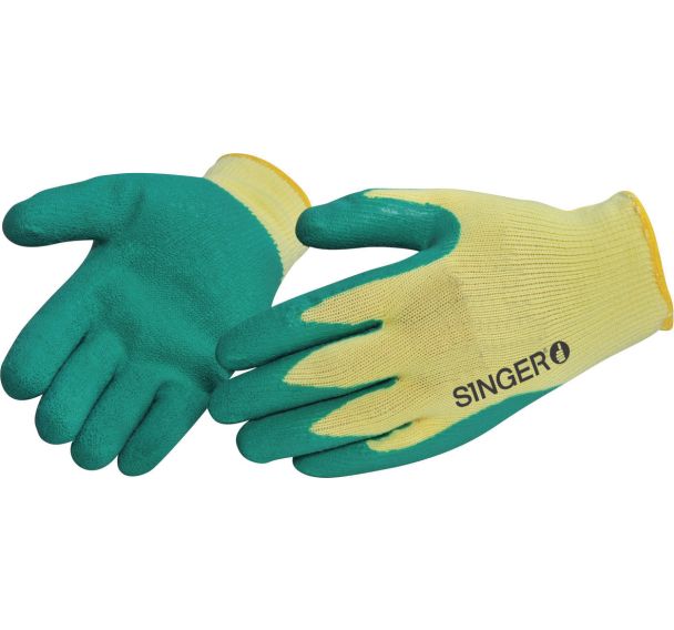 Gants polyester/coton a enduction latex finition crepe - Singer Safety