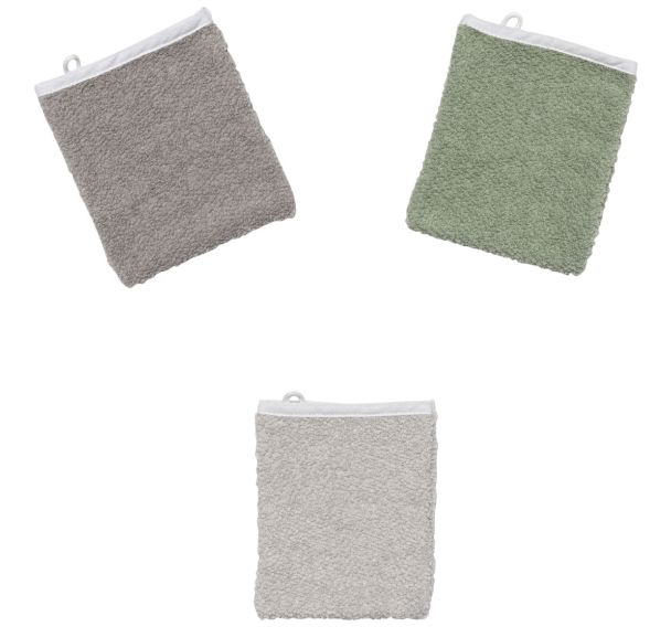 Gants toilette enfant polycoton 420 g/m² coloris panachés