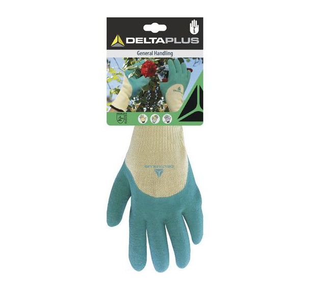 Gants tricot polycoton - enduction latex paume, doigts et mi-dos
