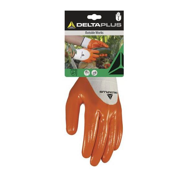 Gants tricot polyester - enduction nitrile paume doigts et mi-dos