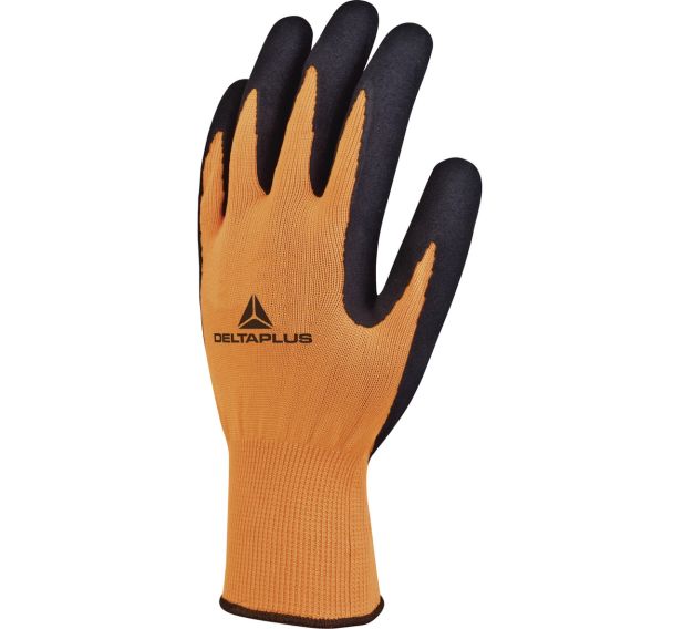 Gants tricot polyester - paume enduite mousse latex