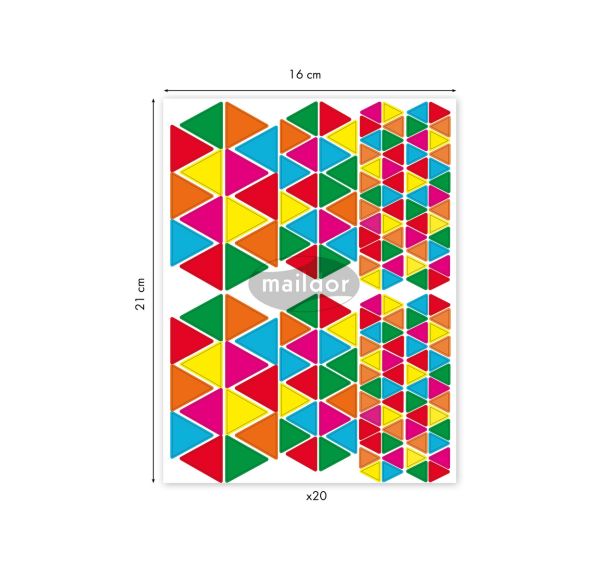 Géométriques, Sach 20pl 16x21cm, Triangles