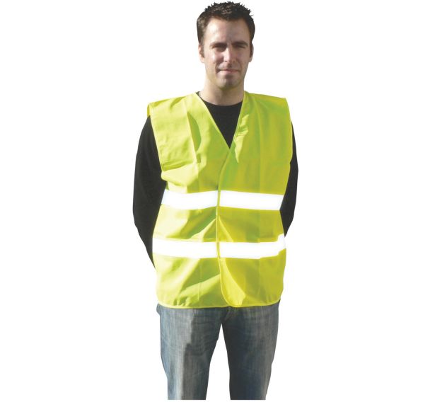 Gilet de sécurité double ceinture classe 2 - Jaune