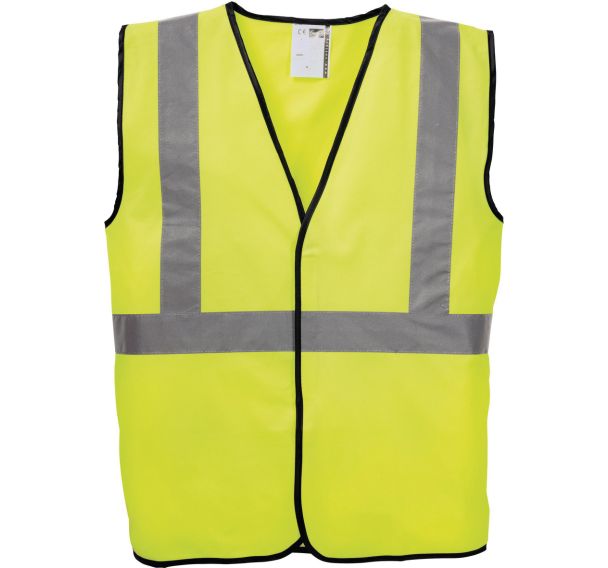 Gilet de signalisation pur polyester à liseré noir - Singer