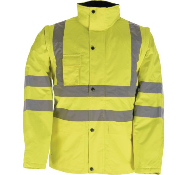 Gilet imperméable haute visibilité jaune polaire taille l