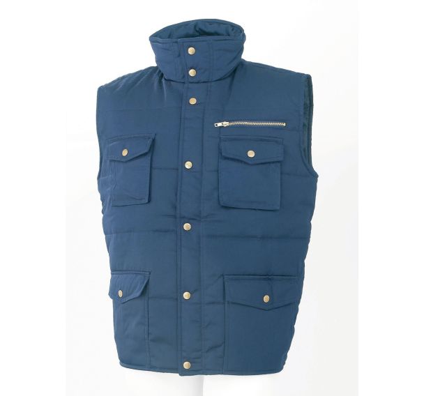 Gilet polyester/coton matelassé à col officier - Singer