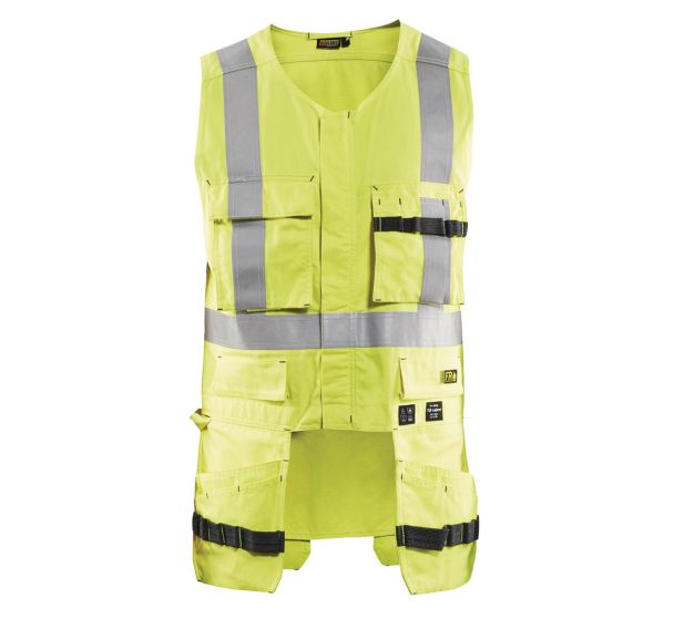 Gilet sans manche multinormes inhérent jaune fluorescent