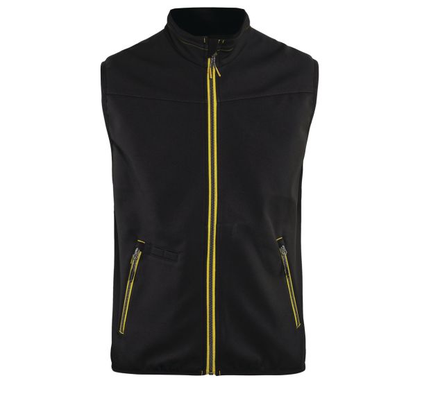 Gilet sans manche noir/jaune fluorescent