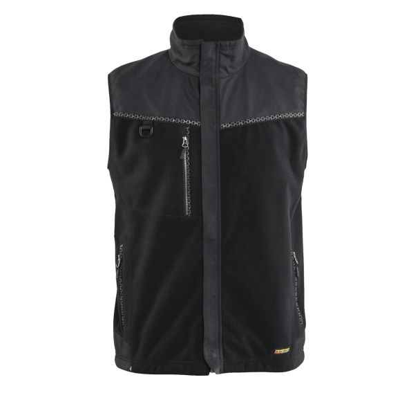 Gilet sans manche polaire coupe-vent noir