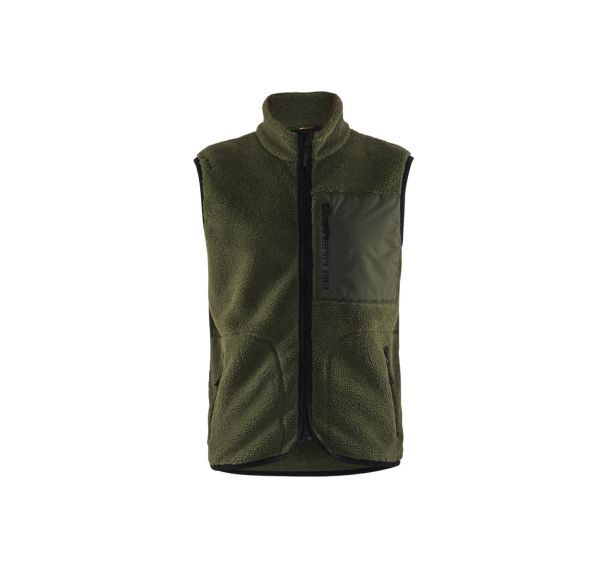 Gilet sans manches doublé vert d'automne