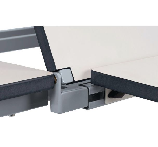 Glissière avec accoudoirs coulissants pour table Demeter - gris 9006