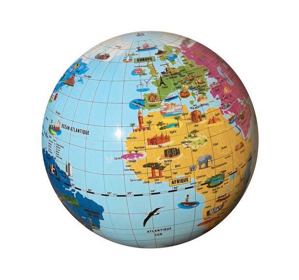 Globe terrestre gonflable