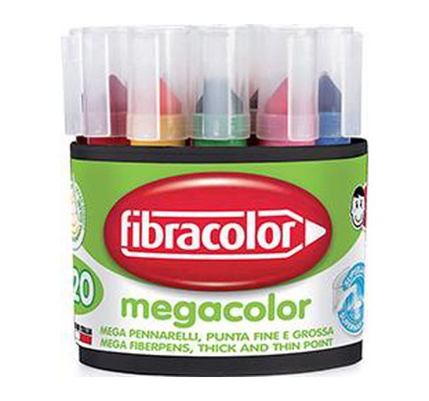 Gobelet 20 feutres géants méga Color