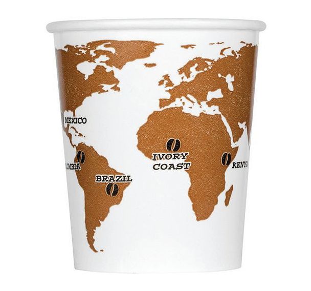 Gobelet en carton world map - 29 cL