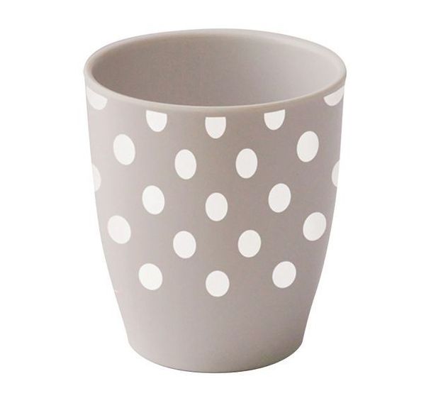 Gobelet mélamine 16 cl mélamine modèle ''Petits pois'' - ficelle