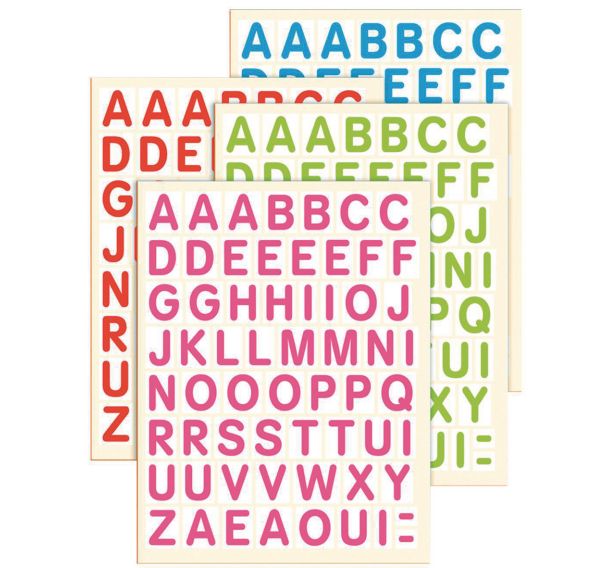 Gommettes lettres majuscules