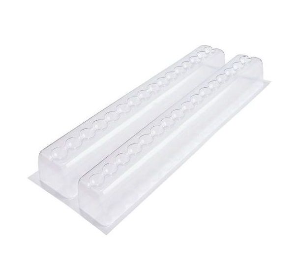 Gouttière double à bûches thermoformées bille - Lot de 10