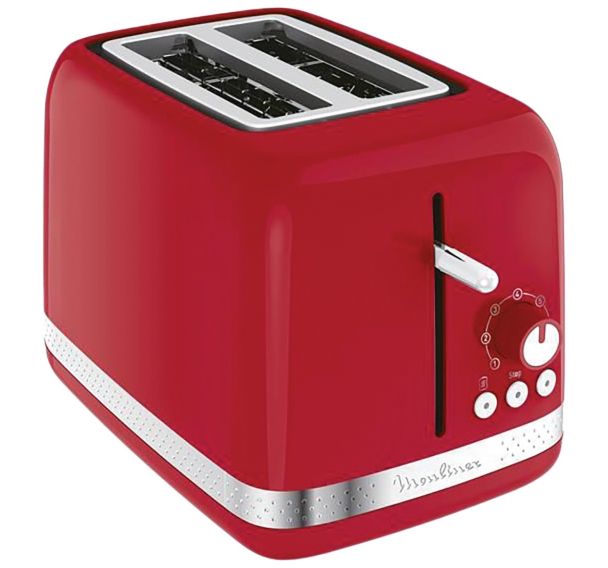 Grille-pain 2 fentes Rouge - Soleil - LT300510 - Moulinex