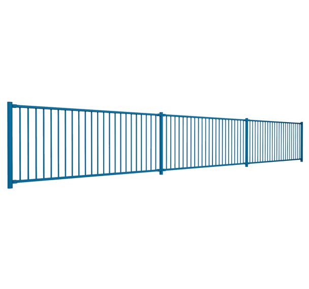 Grille MODULAIRE V80 2.38 m poteau rond - bleu - Normaclo