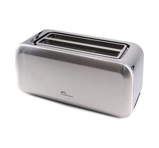 Grille Pain 1250-1450W en inox - 4 toaststhermostat 7, niv 3