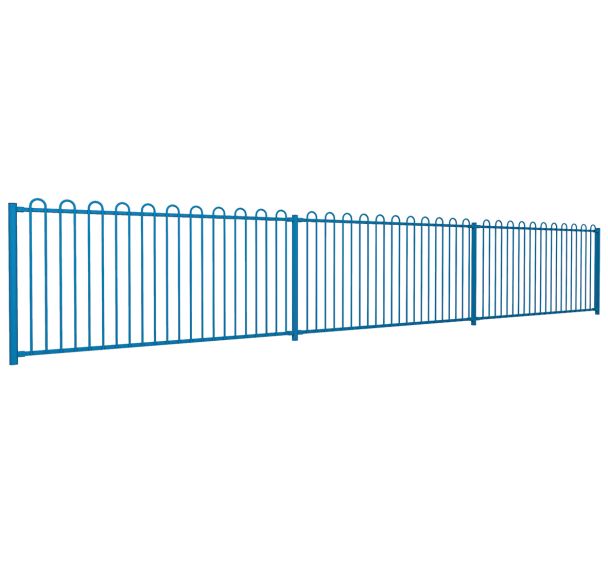 Grille ULTRAPARC 2.36 m poteau rond - bleu - Normaclo